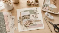 Scrapbooking pentru incepatori: cum creezi o pagina frumoasa cu hartie, stickere si washi tape