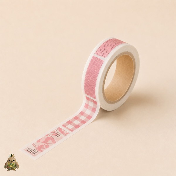 Banda washi decorativa 15 mm Flower Gallery - modele vintage Banda washi decorativa 15 mm Flower Gallery - modele vintage