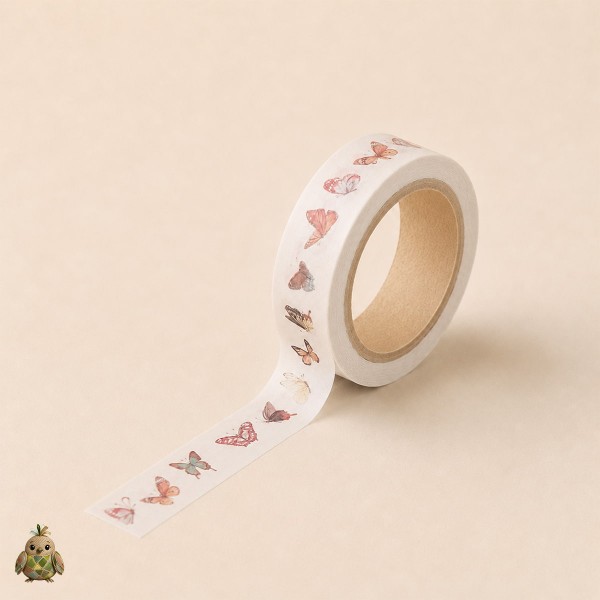 Banda washi decorativa 15 mm Flower Gallery - modele vintage Banda washi decorativa 15 mm Flower Gallery - modele vintage