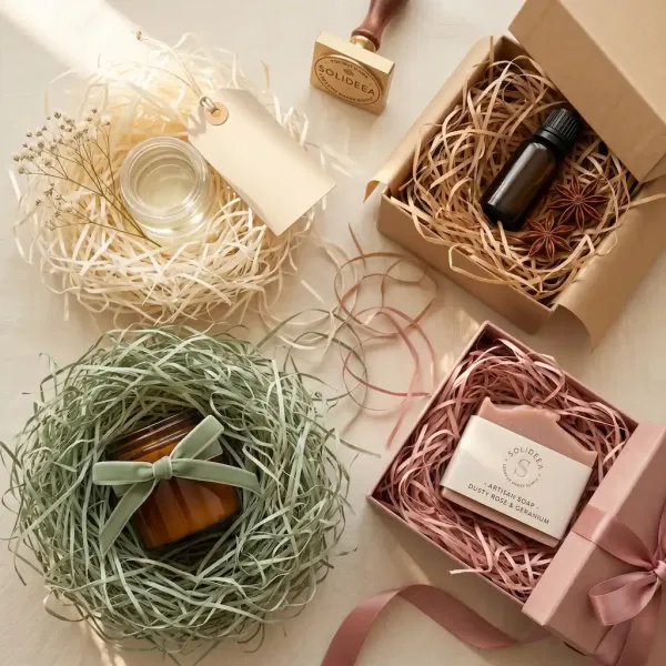 Lana de lemn colorata - Nuante naturale asortate