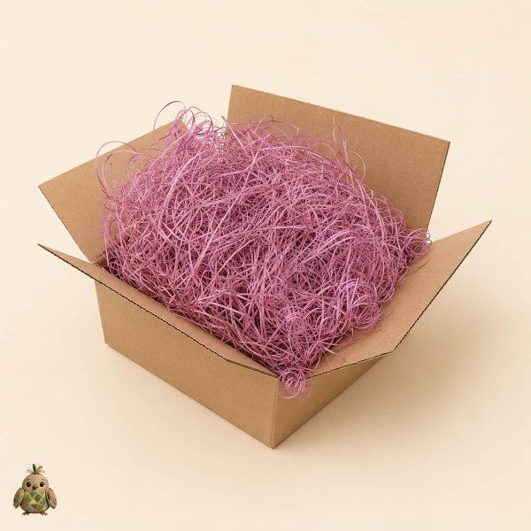 Lana de lemn colorata lila pentru umplutura si decor, 100 g