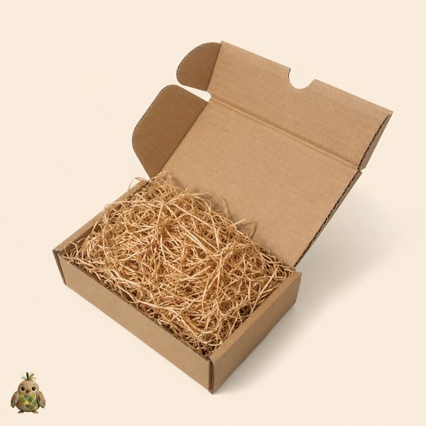 Lana de lemn naturala pentru umplutura ambalaje si decor, 100 g Lana de lemn naturala pentru umplutura ambalaje si decor, 100 g