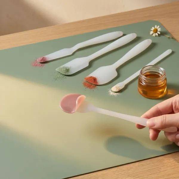 Set spatule silicon amestecare - Rasina sapun si lumanari