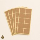 Etichete kraft patrate autoadezive, neimprimate – 3.4 x 3.4 cm
