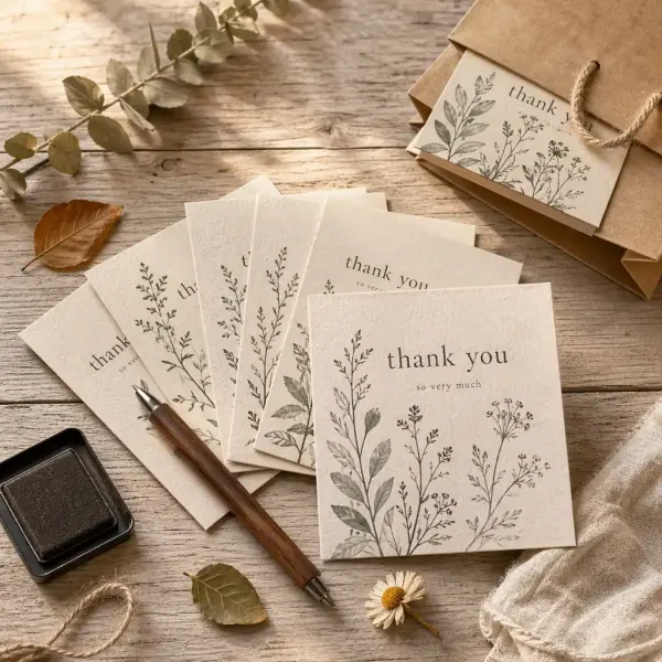 Carduri multumire botanice - set small business Carduri multumire botanice - set small business