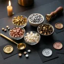 Granule ceara sigiliu - glitter si sidef culori asortate Granule ceara sigiliu - glitter si sidef culori asortate