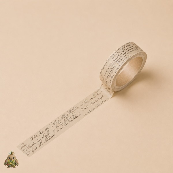 Banda washi decorativa 15 mm Botany Imprint - modele botanice Banda washi decorativa 15 mm Botany Imprint - modele botanice