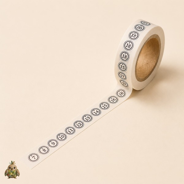 Banda washi decorativa 15 mm Botany Imprint - modele botanice Banda washi decorativa 15 mm Botany Imprint - modele botanice