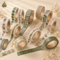 Banda washi decorativa 15 mm Botany Imprint - modele botanice Banda washi decorativa 15 mm Botany Imprint - modele botanice