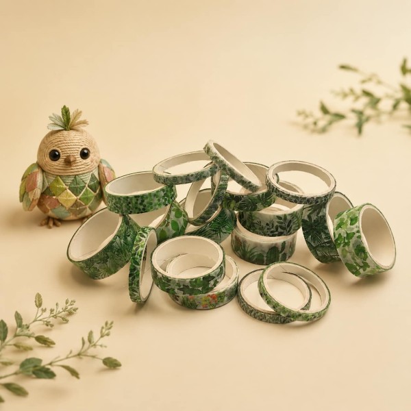 Set banda washi decorativa Four Seasons in the Field - Summer, 18 role Set banda washi decorativa Four Seasons in the Field - Summer, 18 role