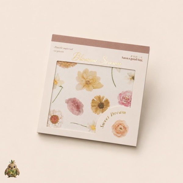 Carte cu stickere Blossom Season Autumn Colors and Flowers – flori de toamna, PET si washi, aprox. 120 bucati Carte cu stickere Blossom Season Autumn Colors and Flowers – flori de toamna, PET si washi, aprox. 120 bucati