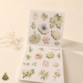 Carte cu stickere Blossom Season Green Vine Floral Language – flori verzi, PET si washi, aprox. 120 bucati Carte cu stickere Blossom Season Green Vine Floral Language – flori verzi, PET si washi, aprox. 120 bucati