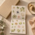 Carte cu stickere Blossom Season Green Vine Floral Language – flori verzi, PET si washi, aprox. 120 bucati Carte cu stickere Blossom Season Green Vine Floral Language – flori verzi, PET si washi, aprox. 120 bucati