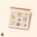 Carte cu stickere Blossom Season Warm Sun and Flowers – flori calde, PET si washi, aprox. 120 bucati