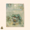 Set stickere PET Gold-Plated Flower Dawn Green Flower – flori verzi cu detalii aurii, 20 bucati Set stickere PET Gold-Plated Flower Dawn Green Flower – flori verzi cu detalii aurii, 20 bucati
