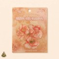 Set stickere PET Gold-Plated Flower Dawn Orange Core Gardenia – flori portocalii cu detalii aurii, 20 bucati