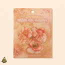 Set stickere PET Gold-Plated Flower Dawn Orange Core Gardenia – flori portocalii cu detalii aurii, 20 bucati