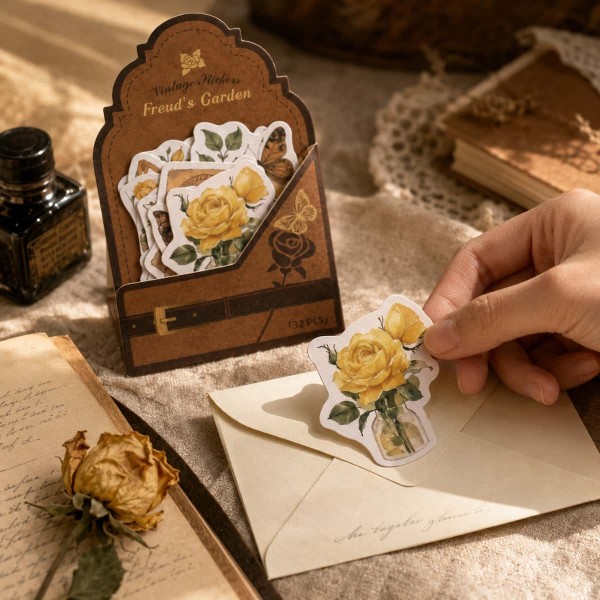 Stickere vintage pentru journaling "Freud's Garden", Autumn's Blessing – 16 autocolante botanice decupate Stickere vintage pentru journaling "Freud's Garden", Autumn's Blessing – 16 autocolante botanice decupate