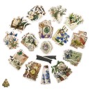 Stickere vintage pentru journaling "Freud's Garden", Spring's Appointment – 32 autocolante washi botanice decupate