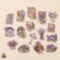 Stickere vintage pentru journaling "Freud's Garden", Whisper of the Night – 16 autocolante botanice decupate