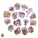 Stickere vintage pentru journaling "Freud's Garden", Whisper of the night – 32 autocolante washi botanice decupate