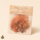 Set stickere PET Starry Flower Charm Warm Sun Dance – flori calde cu detalii rose-gold, 10 bucati