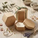 Cutie cadou hexagonala kraft - flat pack