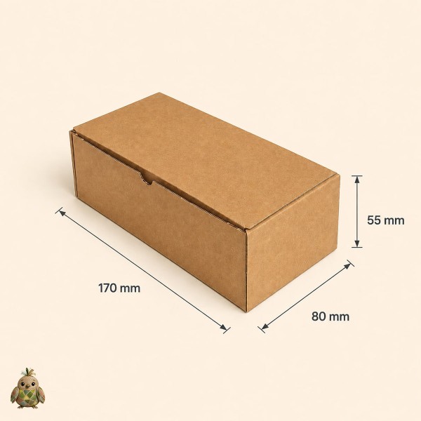 Cutie kraft autoformare din carton ondulat – 170 x 80 x 55 mm Cutie kraft autoformare din carton ondulat – 170 x 80 x 55 mm
