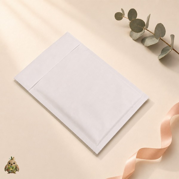 White Bubble Mailer Envelope – self-seal protective padded envelope, 205 x 140 mm White Bubble Mailer Envelope – self-seal protective padded envelope, 205 x 140 mm