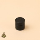 Borcan din sticla ambra 10 ml cu capac negru si disc de protectie