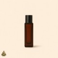 Sticla roll-on ambra patrata 5 ml cu bila metalica si capac negru