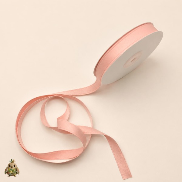 Panglica textila Powder Pink, amestec bumbac, 10 mm x 15 m Panglica textila Powder Pink, amestec bumbac, 10 mm x 15 m