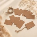 Etichete kraft dreptunghiulare cu snur de iuta, set 10 bucati Etichete kraft dreptunghiulare cu snur de iuta, set 10 bucati