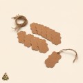 Vintage Bracket Shape Kraft Tags with Jute String, Set of 10 Vintage Bracket Shape Kraft Tags with Jute String, Set of 10