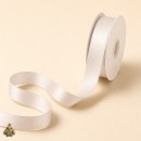 White Cotton Blend Ribbon, 10 mm x 15 m