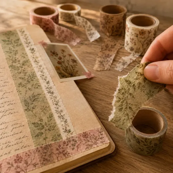 Set banda washi botanica vintage