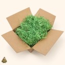 Lana de lemn colorata verde pentru umplutura si decor, 100 g