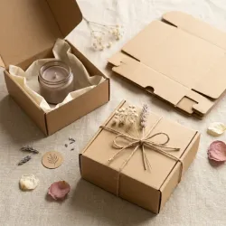 Self-Assembling Kraft Cardboard Box - 25 Pcs Set